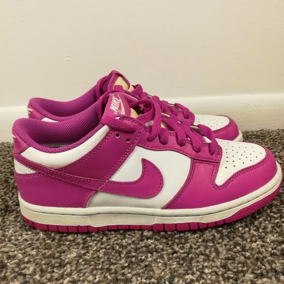 Nike Dunk Low GS Active Fuchsia Pink/White Shoes-Size fj0704-100